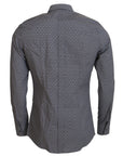 Dolce & Gabbana Gray/Grey Geometric Collar Shirt