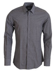 Dolce & Gabbana Gray/Grey Geometric Collar Shirt