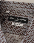 Dolce & Gabbana Gray/Grey Geometric Collar Shirt