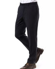 Uominitaliani Wool Suit Pants Regular Fit - Charcoal
