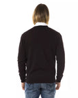 Uominitaliani Merino Wool V-Neck Sweater - Deep Brown