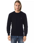Uominitaliani Merino Wool Crewneck Sweater - Deepest Blue