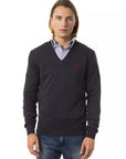 Uominitaliani Merino Wool Sweater - Gray/Grey