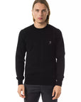 Uominitaliani Merino Wool Sweater - Black