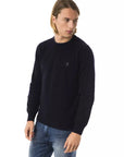 Uominitaliani Merino Wool Crewneck Sweater - Deepest Blue