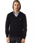 Uominitaliani Merino Wool Sweater - Black