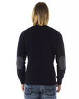 Uominitaliani Merino Wool Crewneck Sweater - Navy
