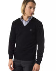 Uominitaliani Merino Wool Sweater - Black