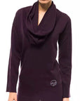 Montana Blu Cowl Neck Wool Sweater - Deepest Purple