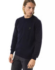 Uominitaliani Merino Wool Crewneck Sweater - Deepest blue