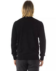 Uominitaliani Merino Wool Crewneck Sweater - Black