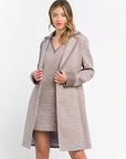 Trussardi Waist Belt Long Coat - Taupe