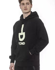 Tond Logo Cotton Hoodie - Made In Italy - Black