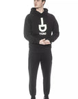 Tond Logo Cotton Hoodie - Made In Italy - Black