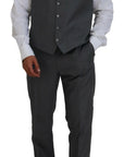 Dolce & Gabbana Martini Vest, Blazer & Pants 3-Piece Suit - Gray/Grey