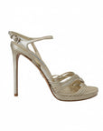 Prada Gold Leather Stiletto Heels