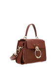 Chloé Elegant Sepia Brown Leather Satchel Shoulder Handbag
