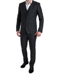Dolce & Gabbana Martini Vest, Blazer & Pants 3-Piece Suit - Black