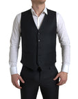 Dolce & Gabbana Martini Vest, Blazer & Pants 3-Piece Suit - Black