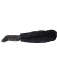 Dolce & Gabbana Leather & Fur Long Gloves - Black - Medium