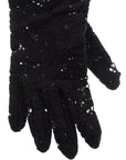 Dolce & Gabbana Wool & Fur Elbow Length Gloves - Black