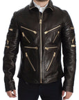 Dolce & Gabbana Collar Leather Jacket - Brown