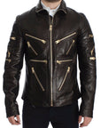Dolce & Gabbana Collar Leather Jacket - Brown