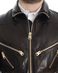 Dolce & Gabbana Collar Leather Jacket - Brown