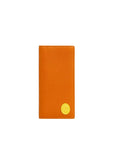 Trussardi Leather Slim Long Wallet - Orange - Made In Italy