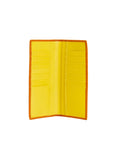 Trussardi Leather Slim Long Wallet - Orange - Made In Italy