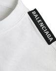 Balenciaga Logo Tag Off White Tee