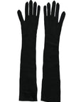 Dolce & Gabbana Cashmere Elbow Length Gloves - Black