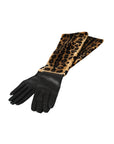 Dolce & Gabbana Leopard Print Leather Elbow Length Gloves
