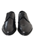 Dolce & Gabbana Black Leather Formal Derby Dress Shoes