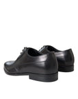 Dolce & Gabbana Black Leather Formal Derby Dress Shoes