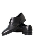 Dolce & Gabbana Black Leather Formal Derby Dress Shoes