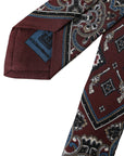 Dolce & Gabbana Brocade Pattern Silk Suit Tie - Burgundy