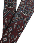 Dolce & Gabbana Brocade Pattern Silk Suit Tie - Burgundy