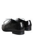 Dolce & Gabbana Black Leather Brogue Derby Dress Shoes
