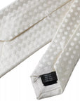 Dolce & Gabbana Dotted Silk Suit Tie - White