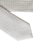 Dolce & Gabbana Dotted Silk Suit Tie - White