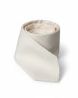 Dolce & Gabbana Off White Silk Slim Suit Tie
