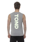 Tond Logo Cotton Tank Top - Marle Gray/Grey - Made In Italy