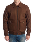 Roberto Pepe Wool Bomber Jacket - Brown