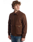 Roberto Pepe Wool Bomber Jacket - Brown