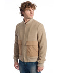 Roberto Pepe Luxury Wool-Marabou Jacket - Beige - Made In Italy