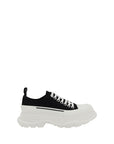 Alexander McQueen Black & White Tread Slick Sneakers