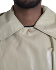 Bottega Veneta Leather Hooded Trench Coat Jacket