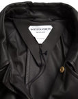 Bottega Veneta Leather Trench Coat - Black