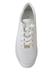 Jimmy Choo All White Monza Olel Leather Sneakers